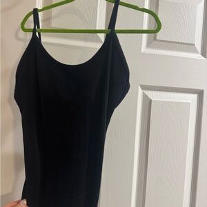 Black Ribbed Women's Top